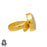 Size 7.5 - Size 9 Ring Solar Quartz 24K Gold Plated Ring GPR173