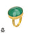 Size 8.5 - Size 10 Ring Green Onyx 24K Gold Plated Ring GPR226
