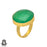 Size 8.5 - Size 10 Ring Green Onyx 24K Gold Plated Ring GPR228