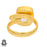 Size 7.5 - Size 9 Adjustable Angel Aura Quartz  24K Gold Plated Ring GPR245