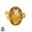 Size 9.5 - Size 11 Ring Lemon Quartz 24K Gold Plated Ring GPR250