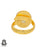 Size 8.5 - Size 10 Ring Lemon Quartz 24K Gold Plated Ring GPR254