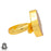 Size 9.5 - Size 11 Adjustable Rhodochrosite Stalactite Geode 24K Gold Plated Ring GPR260