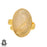 Size 7.5 - Size 9 Ring Rutile Quartz 24K Gold Plated Ring GPR306