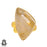 Size 6.5 - Size 8 Ring Rutilated Quartz 24K Gold Plated Ring GPR325