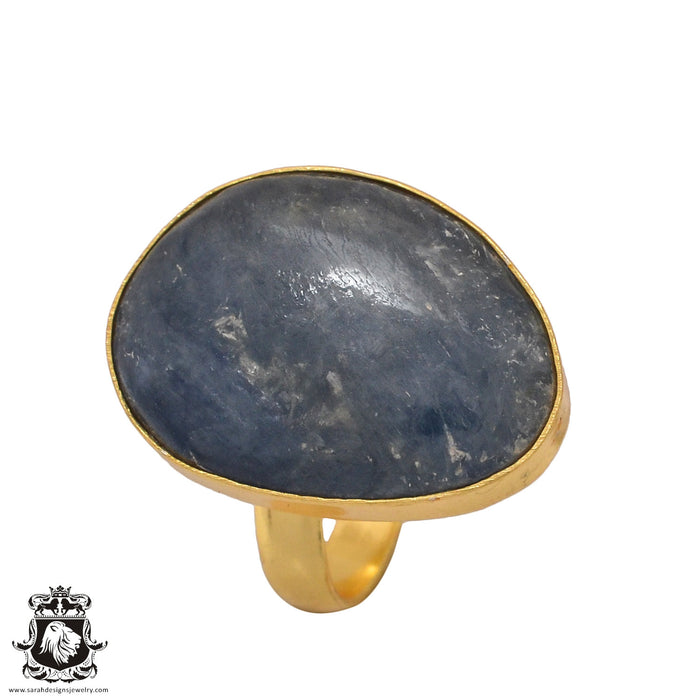 Size 9.5 - Size 11 Ring Kyanite 24K Gold Plated Ring GPR515
