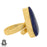 Size 8.5 - Size 10 Ring Lapis Lazuli 24K Gold Plated Ring GPR602