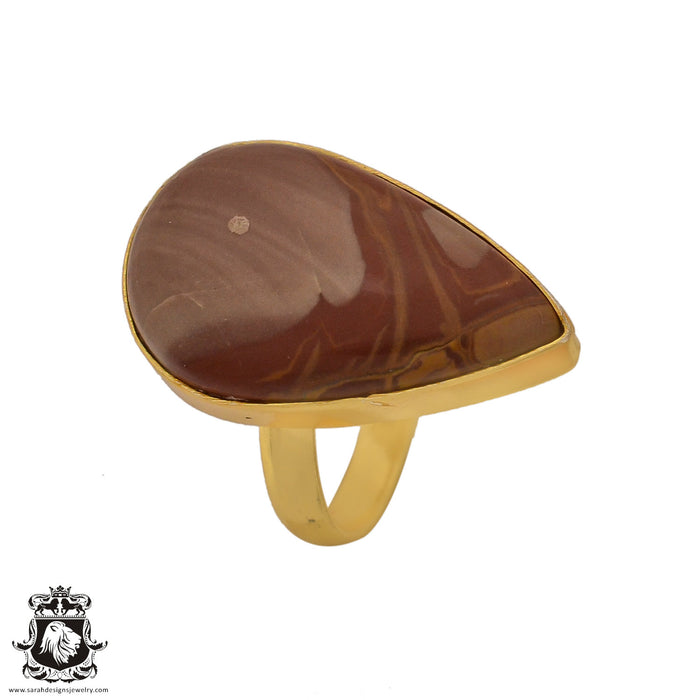 Size 6.5 - Size 8 Ring Noreena Jasper 24K Gold Plated Ring GPR608