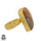 Size 6.5 - Size 8 Adjustable Noreena Jasper 24K Gold Plated Ring GPR612