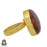 Size 9.5 - Size 11 Adjustable Noreena Jasper 24K Gold Plated Ring GPR614