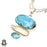 Larimar Pearl Blue Topaz Pendant & Chain P7163