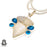 Moonstone Blue Topaz Pendant & Chain P7178