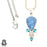 Owyhee Blue Opal Blue Topaz Pendant & Chain P7236