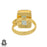 Size 10.5 - Size 12 Ring Aquamarine 24K Gold Plated Ring GPR634