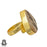 Size 6.5 - Size 8 Ring Psilomelane Dendrite 24K Gold Plated Ring GPR660