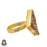 Size 10.5 - Size 12 Adjustable Psilomelane Dendrite 24K Gold Plated Ring GPR661