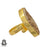 Size 6.5 - Size 8 Adjustable Psilomelane Dendrite 24K Gold Plated Ring GPR662