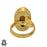 Size 6.5 - Size 8 Adjustable Psilomelane Dendrite 24K Gold Plated Ring GPR663