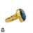 Size 8.5 - Size 10 Adjustable Dichroic Murano Glass 24K Gold Plated Ring GPR664