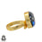 Size 9.5 - Size 11 Ring Dichroic Murano Glass 24K Gold Plated Ring GPR675