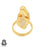 Size 10.5 - Size 12 Ring Titanium Aura Quartz 24K Gold Plated Ring GPR683