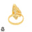 Size 9.5 - Size 11 Ring Titanium Aura Quartz 24K Gold Plated Ring GPR690