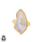 Size 6.5 - Size 8 Ring Titanium Aura Quartz 24K Gold Plated Ring GPR692
