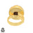 Size 6.5 - Size 8 Ring Brecciated Mookaite 24K Gold Plated Ring GPR704