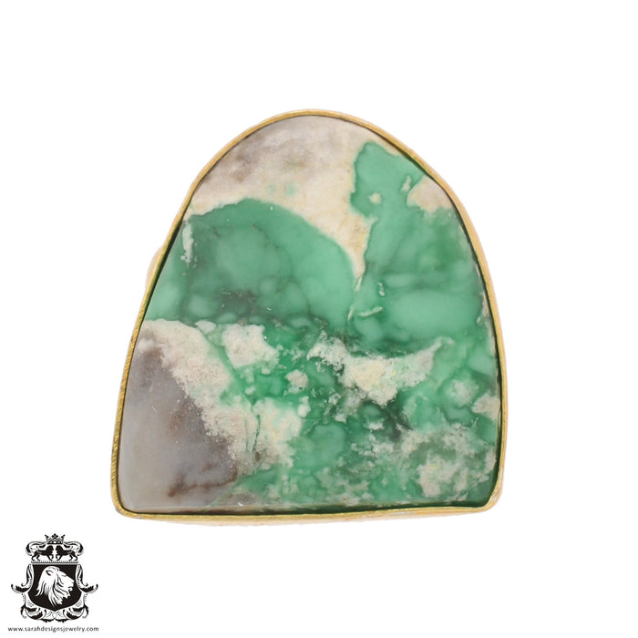 Size 7.5 - Size 9 Ring Size 7.5 - Size 9 Ring Variscite 24K Gold Plated Ring GPR731