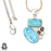 Larimar Blue Topaz Pearl Pendant & Chain P7258
