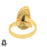Size 9.5 - Size 11 Ring K2 Jasper Afghanite 24K Gold Plated Ring GPR765