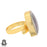 Size 7.5 - Size 9 Adjustable Auralite 23 Crystal 24K Gold Plated Ring GPR790