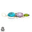 Turquoise Agate Peridot Pendant & Chain P7276