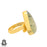 Size 8.5 - Size 10 Ring Prehnite 24K Gold Plated Ring GPR807