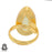 Size 9.5 - Size 11 Ring Prehnite 24K Gold Plated Ring GPR813