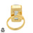 Size 6.5 - Size 8 Ring Aquamarine 24K Gold Plated Ring GPR824