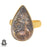 Size 7.5 - Size 9 Ring Lodolite Phantom Quartz 24K Gold Plated Ring GPR833