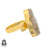 Size 9.5 - Size 11 Ring Lodolite Phantom Quartz 24K Gold Plated Ring GPR835