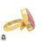Size 8.5 - Size 10 Ring Rhodochrosite 24K Gold Plated Ring GPR836