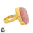 Size 9.5 - Size 11 Ring Rhodochrosite 24K Gold Plated Ring GPR839