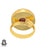 Size 7.5 - Size 9 Ring Rhodochrosite 24K Gold Plated Ring GPR849
