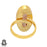 Size 7.5 - Size 9 Ring Crazy Lace Agate 24K Gold Plated Ring GPR851