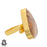 Size 6.5 - Size 8 Ring Birds Eye Jasper 24K Gold Plated Ring GPR866