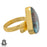 Size 10.5 - Size 12 Ring Number Eight Turquoise 24K Gold Plated Ring GPR884
