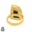 Size 6.5 - Size 8 Ring Hematite 24K Gold Plated Ring GPR949