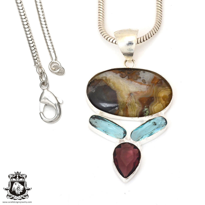 Crazylace Agate Pendant & Chain  P7422