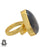 Size 7.5 - Size 9 Ring Banded Agate 24K Gold Plated Ring GPR1060