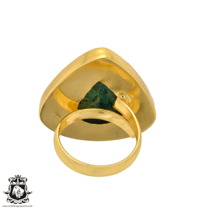 Size 7.5 - Size 9 Ring Shattuckite 24K Gold Plated Ring GPR1084