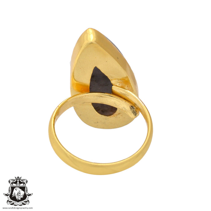 Size 10.5 - Size 12 Ring Sugilite 24K Gold Plated Ring GPR1103