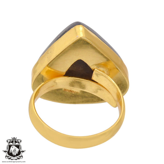 Size 10.5 - Size 12 Ring Sugilite 24K Gold Plated Ring GPR1113